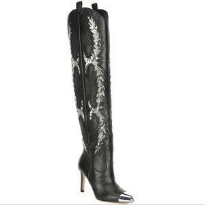 GIANNI BINI KATYANNA BLACK WESTERN BOOTS Size 6.5